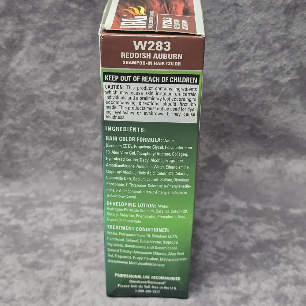 IBG Ideal Beauty Goods W283 Reddish Auburn Shampoo In Permanent Hair Color Aloe